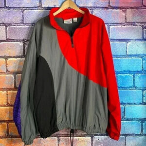 Vintage Retro Reebok Greg Norman Collection Windbreaker Multi-Color, L